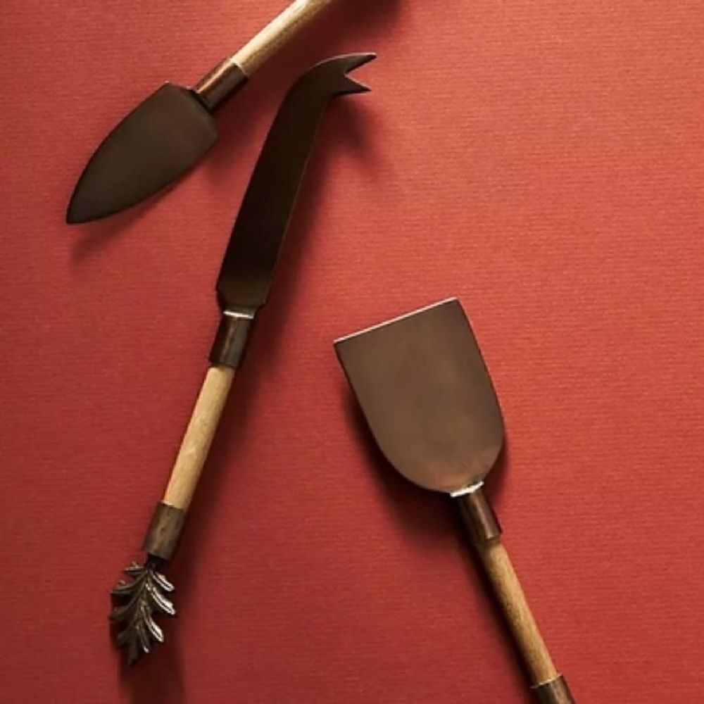 Anthropologie Set of Three Thicket Cheese Knives